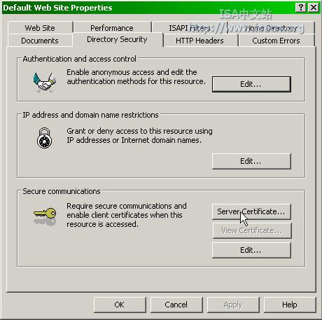 在ISA Server 2004中发布安全Web服务（一）（图三）