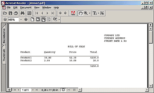 T-SQL 存储过程创建 PDF 格式文件报表（图一）