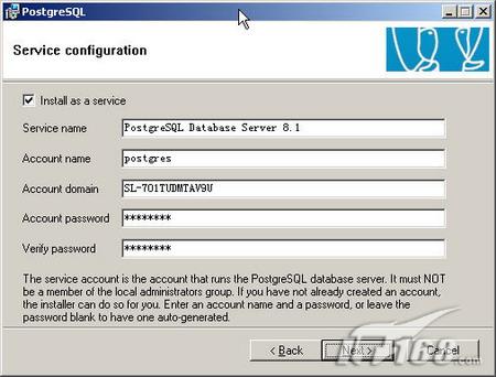 Windows下PostgreSQL 8.1版安装图解一（图四）