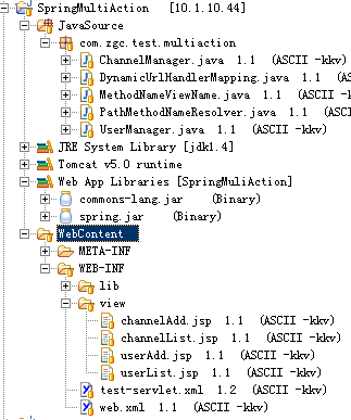 SpringMultiAction的简单示例