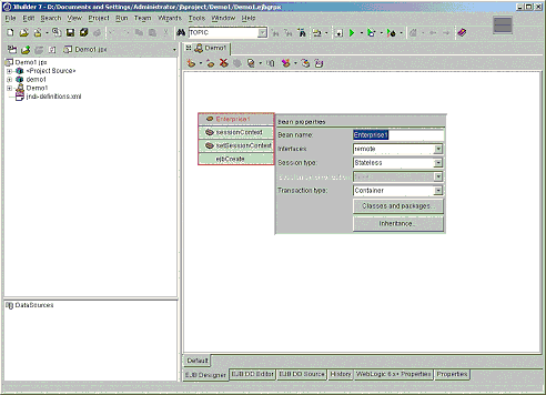 Jbuilder7与Weblogic7整合开发之-开发实例（图五）
