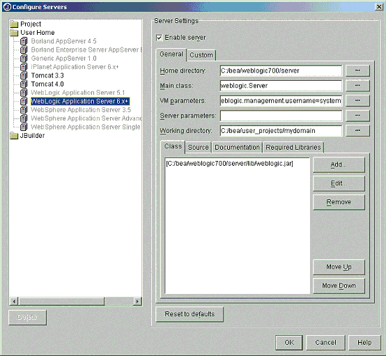 Jbuilder7与Weblogic7整合开发之-环境建立（图十）