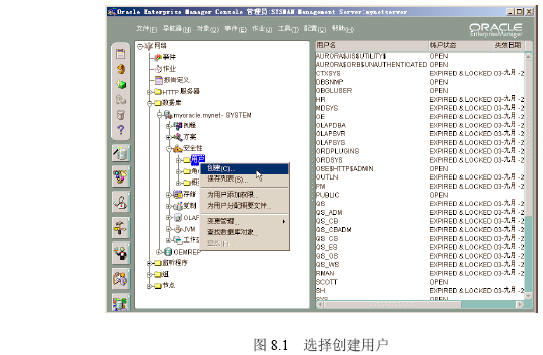 Oracle 9i 用户的管理