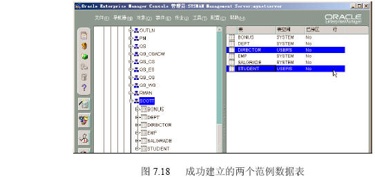 Oracle 9i创建数据表