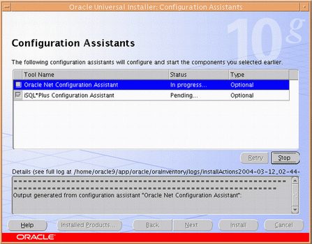 Oracle10g for AIX5L安装过程（图十二）