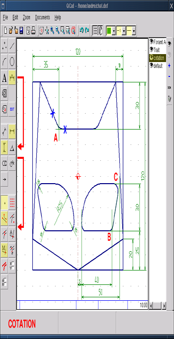 QCAD: 用Linux 进行机械制图（续）（图四）