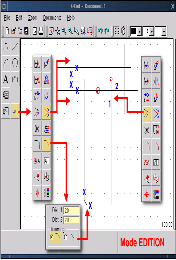 QCAD: 用Linux 进行机械制图（图三）