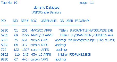 找到并终止Oracle9i里被锁定的会话（图一）