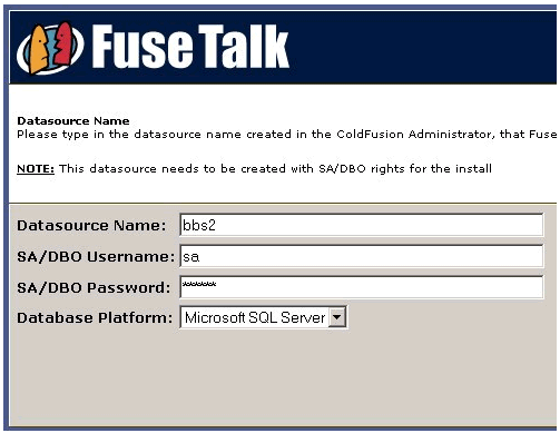 FuseTalk安装学CFMX数据库安装技巧（图六）