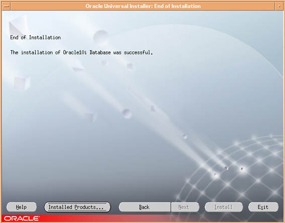 Oracle 10i的安装过程（图十）