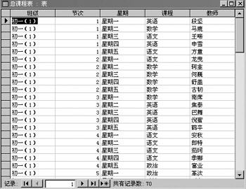 用Access实现学校课程表的科学管理（图二）