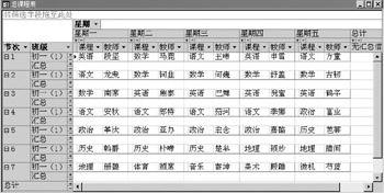 用Access实现学校课程表的科学管理（图四）