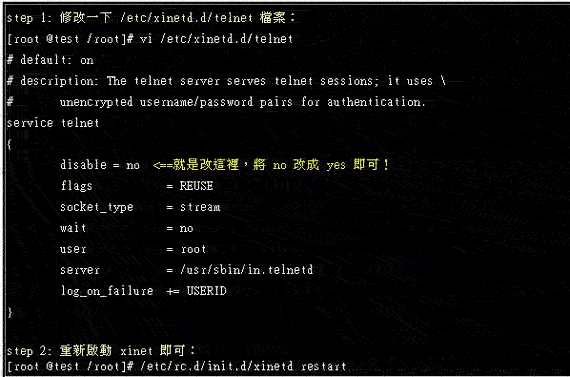 简易 Telnet 与 SSH 主机设定(1)（图四）