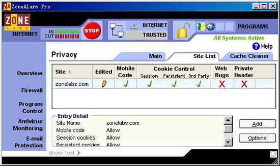 优秀的个人防火墙软件—ZoneAlarm（4）（图四）