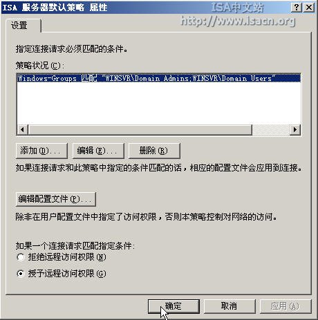ISA防火墙中的VPN客户拨入授权（图五）