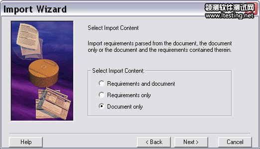 对于 Select Import Content：只记录