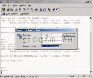 ʹSSH Security Shellɲʹ÷ǶԳԿ¼FreeBSD5.4ͼһ