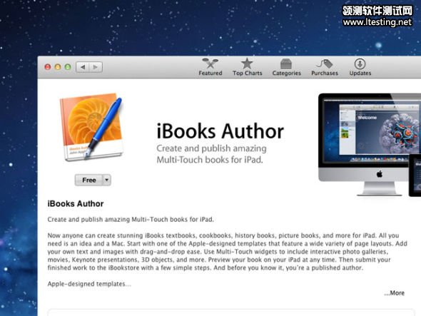 用户可以用过iBooks Author在Mac上制作电子书